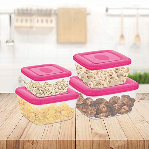 Image of Asian Plastowares Plastic Flora Container, 500ml, 1 Litre, 1.5 Litre, 2.5 Litre, Set of 4, Color May Vary