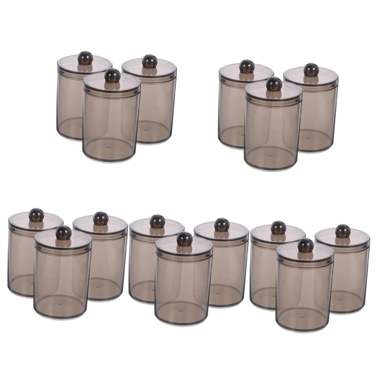 IMIKEYA 15piezas Organizador De Hisopos De Algodón Con Tapa Para Almacenamiento De Algodones Bastoncillos y Almohadillas Cosméticas Para Hogar y Dormitorios