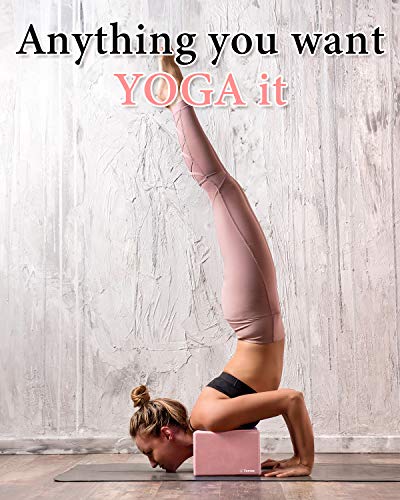 Tumaz Yoga Blocks 2 Pack With Strap Set, High Density/Lightweight Eva Foam Yoga Blocks Or Non-Slip Solid Natural Cork Yoga Blocks & Premium 8F Yoga Strap Set For Yogi [Instruction E-Book Included] #TOP7