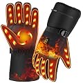 Heated Gloves for Men Women, Winter Warm Gloves with 3 Heating Temperature Control, Electric Hand Warmer Waterproof Touchscreen Thermal Gloves for Cold Weather Motorcycle Ski Snow Running Hunting