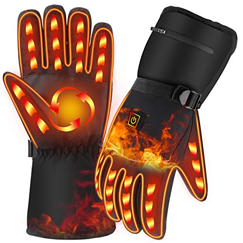 Heated Gloves for Men Women, Winter Warm Gloves with 3