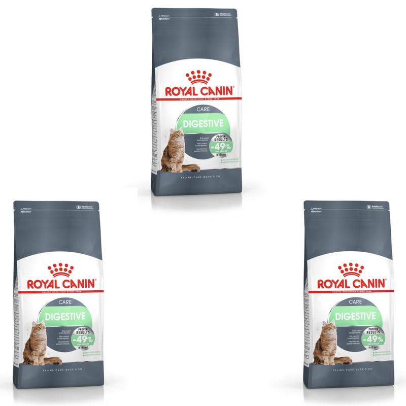 Royal Canin Digestive Care | Pack de 3 | 3 x 400 g | Aliment Complet pour Chats Adultes | avec prébiotiques