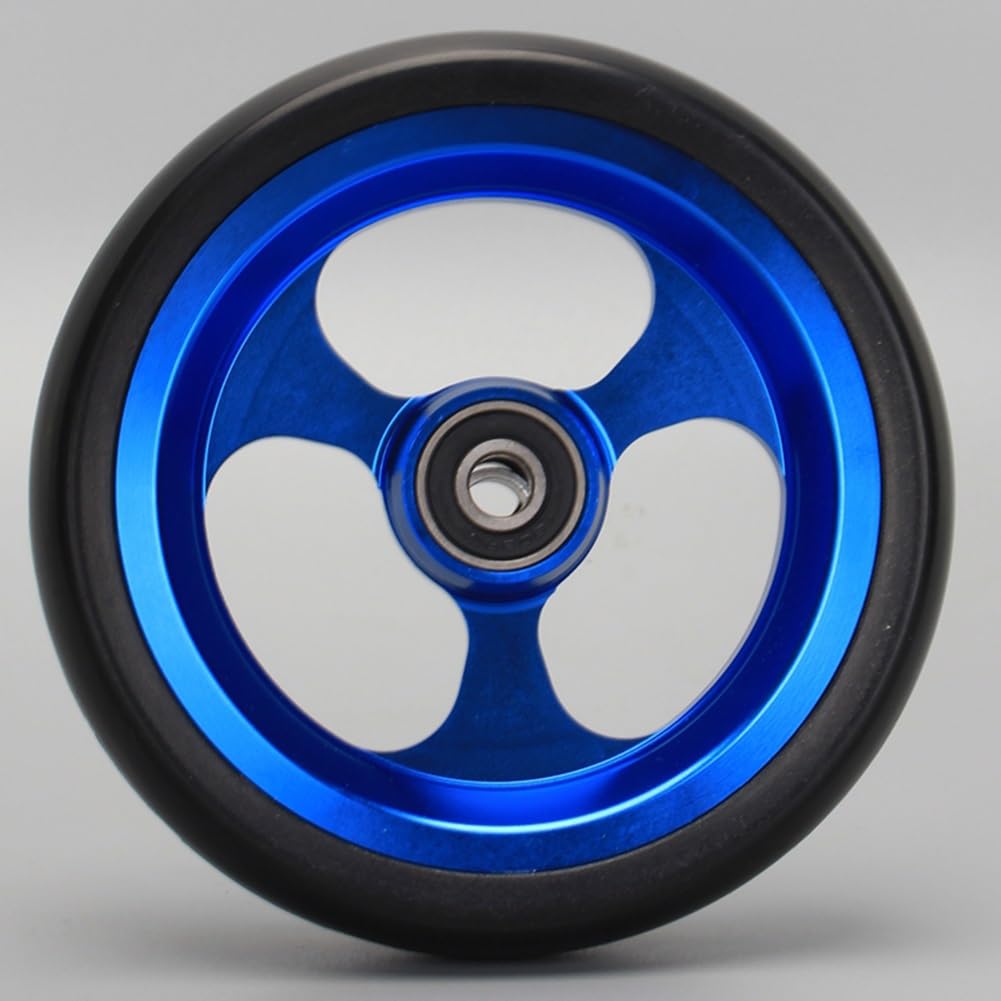 Zamienne kółko do przednich kół wózków sportowych, pełna opona bez powietrza, piasta ze stopu aluminium, łożysko 5/16" (8 mm)(4inch(100mm))