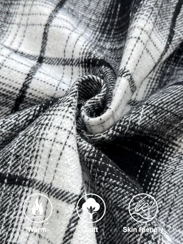 Image of JEMLDL Mens Flannel Plaid Shirts Jackets | Button Down, 1 Pocket, Collared Neck, 7 Button, Casual Shackets
