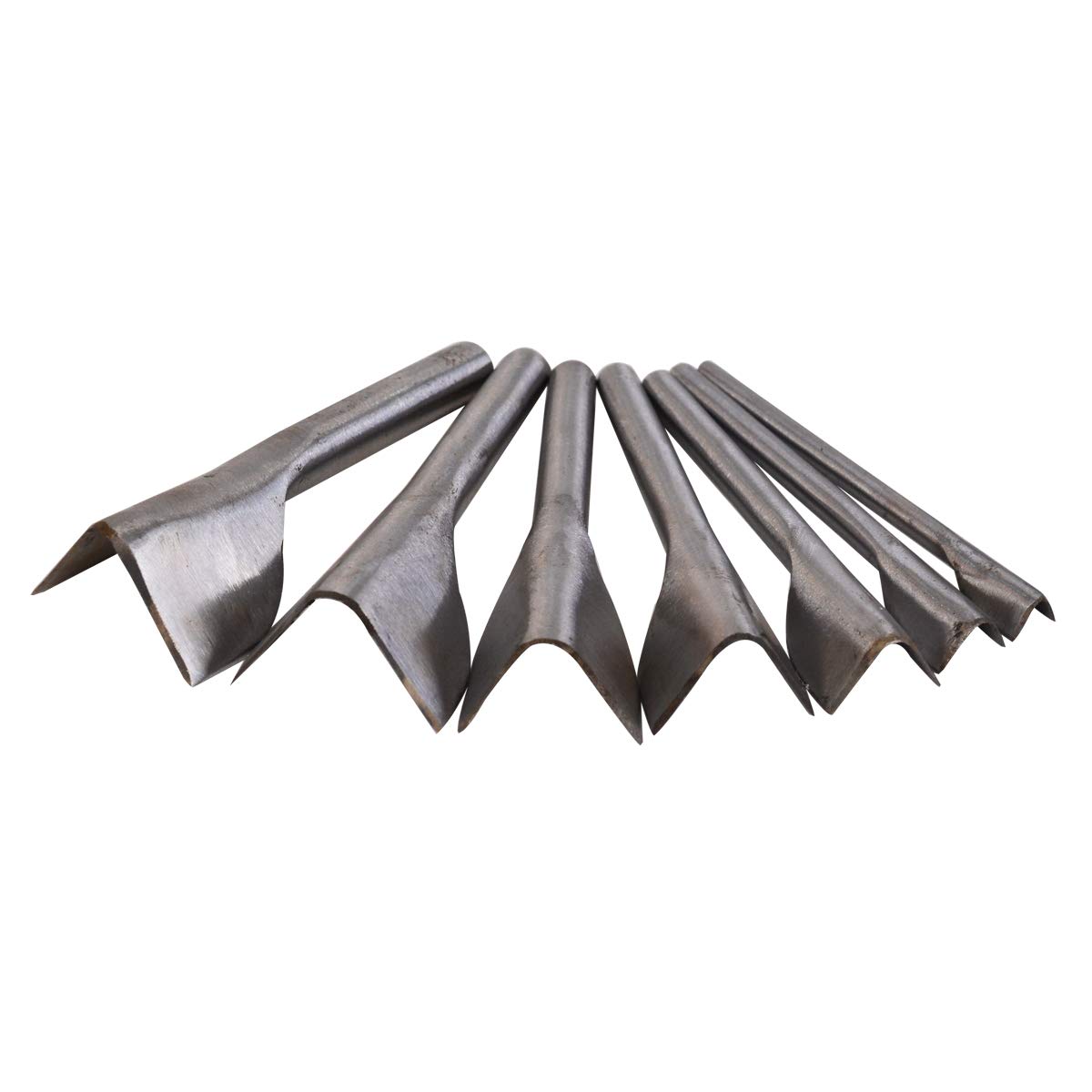 TECKE Leather Craft Tools 7 Pcs V Shape Leather Craft Half-Round Cutter Punch Strap Belt Wallet Bag with 7 Size(10mm,15mm,20mm,25mm,30mm,35mm,40mm)