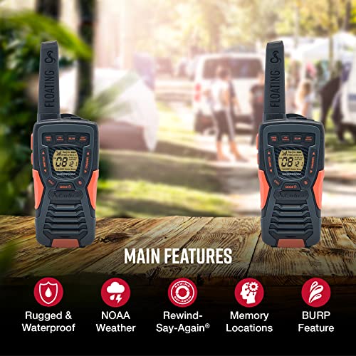 Cobra Acxt1035R Flt Floating Walkie Talkies For Adults - Waterproof, Rechargeable, Long Range Up To 37-Mile Two Way Radio With Noaa Weather Alert & Vox, ( 2 Pack ) #TOP1