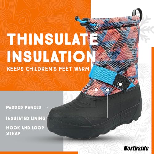 Image of Northside Frosty Insulated Winter Snow Boots for Girls and Boys with Rugged, Water Resistant Nylon Upper, Quick-Drying Lining, Removable EVA Insole, and Durable TPR Outsole