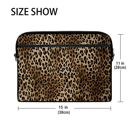 Vintage Animal Leopard Print 13 13.3 14 Inch Laptop Shoulder Messenger Bag Case Sleeve Briefcase with Handle Strap for Men Women2