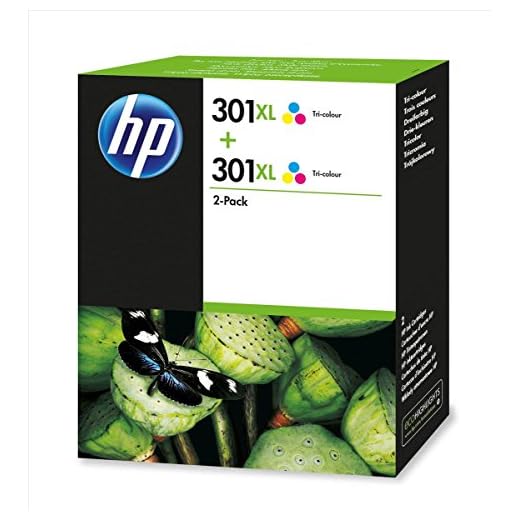 HP 301XL pack de 2 cartouches d'encre grande capacité trois couleurs authentiques pour HP Envy 4505 et HP DeskJet 1050/1512/2548/3057A (D8J46AE)