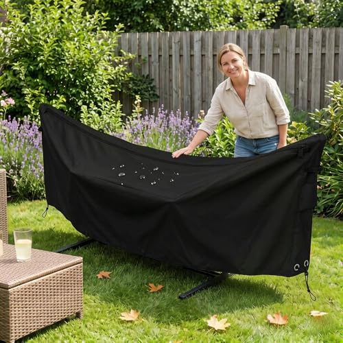 Funda para hamaca impermeable tela Oxford negra que evita moho e intemperie 7