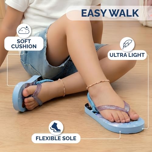 Image of Disney Girls Boys Character Flip Flops Sandals Kids Water Shoes - Minnie Mickey Moana Toy Story Frozen Cars Encanto Princess Thong Beach Slides Slip On Quick Dry (Toddler-Little Kid)