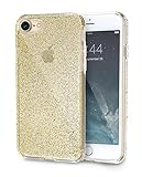 Silk iPhone 7 Glitter Case - PureView for iPhone 7 [Ultra Slim Fit Clear Sparkle Cover] - Champagne Gold