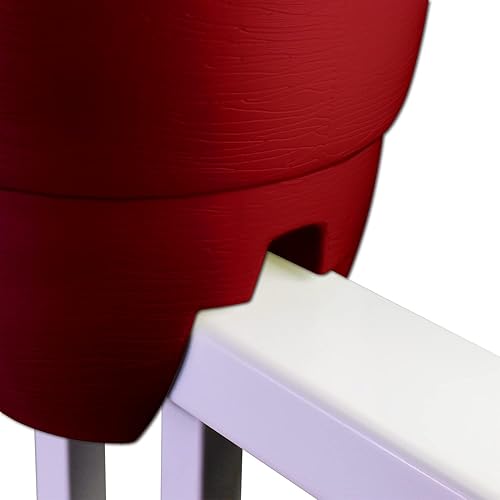 Vista 59 de Emsco Group Bloomers Railing Planter with Drainage Holes – 24" Weatherproof Resin Planter – Brown, Plastic