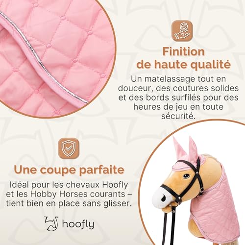 Couverture et bonnet rose pour Hobby Horses kit entraînement