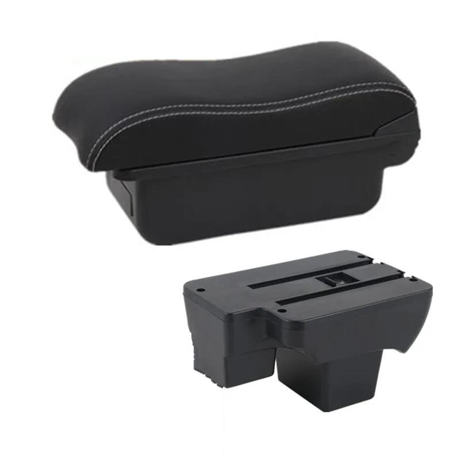 NOHEEU Car Armrest Box Dedicated Retrofit Parts 2019-2024 Storage Accessories For Polo(A white line No USB)