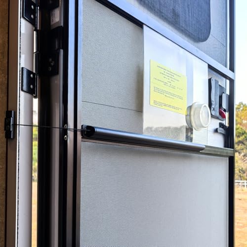 Safoner RV Screen Door Closer with Adjustable Tension, Aluminum Automatic Closing Device with Accessories, Works with Most Camper Latches & Travel Trailer Handles