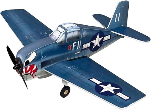 Miniatura 3 de Newcomer Helicóptero RC, RC F6F Hellcat 2.4G 4CH modelo RC modelo de avión de doble motor con motor, helicóptero remoto juguetes para niños y niñas