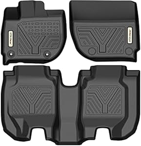 YITAMOTOR Floor Mats Compatible with 2016-2022 Honda HR-V, Custom Fit Black TPE Floor Liners,1st & 2nd Row All-Weather Protection