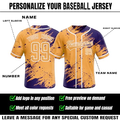 Camiseta personalizada de béisbol, nombre y número de equipo, poliéster de malla, manga corta, unisex miniatura 3