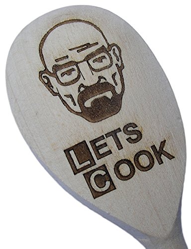 NEW WALT grabado cuchara de madera diseño de BREAKING BAD WALTER HEISENBERG madera WALT superficie KITCHEN de horno de cocina de navidad caja de regalo Reino Unido por FASTGAME