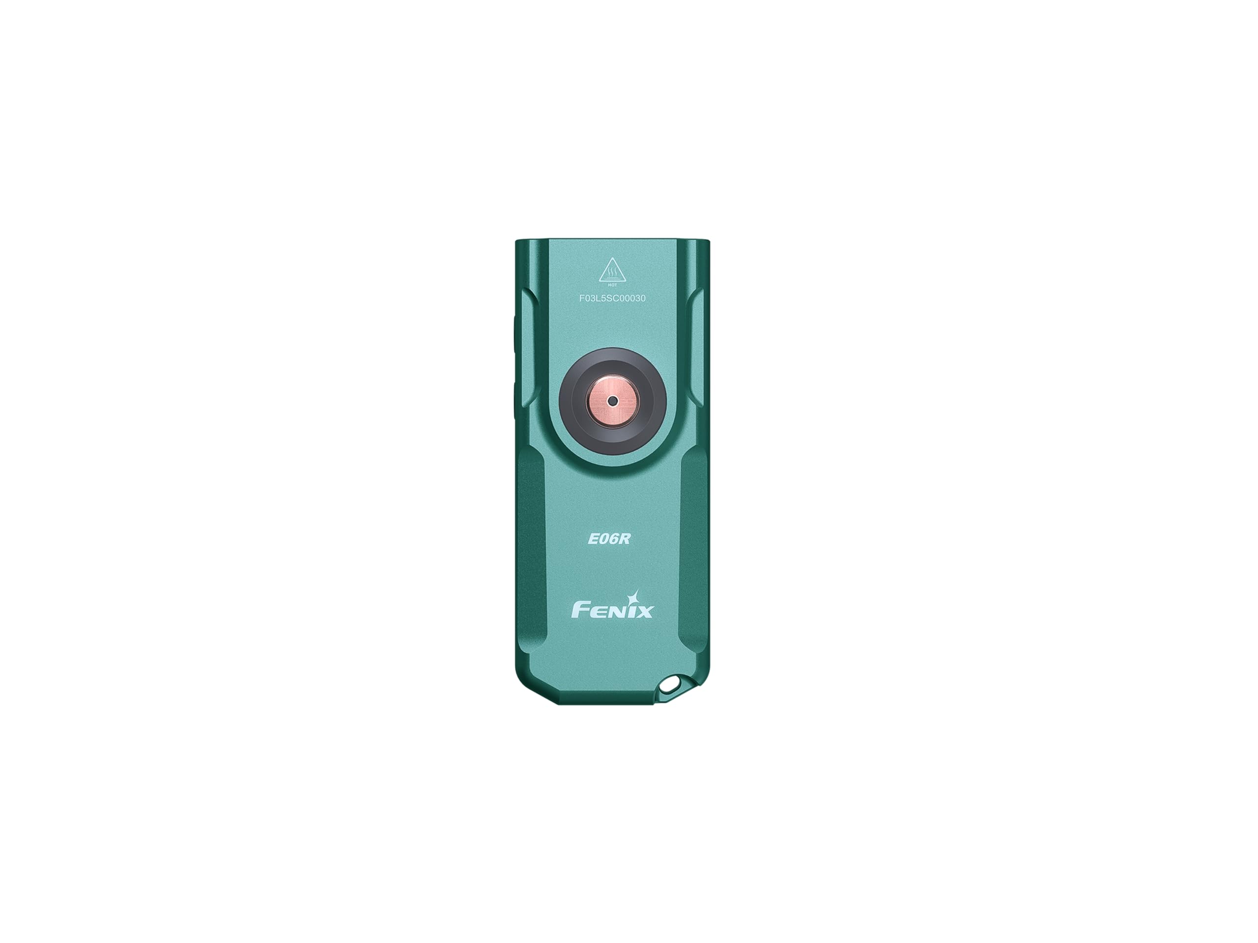Fenix E06R - Mini dispositivo recargable 4 en 1 turquesa | 700 lúmenes | 110 m | 60 horas máximo | Luz LED dual blanca de 4 niveles con anillo rojo, azul, RGB | puntero UV y rojo | IP66