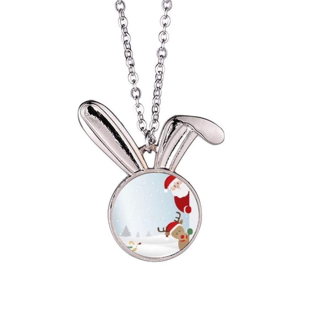 Collier lapin Père Noël pour partager la magie des fêtes - 5