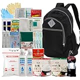 備えて安心 1人用 20点 防災基本防災セット 地震対策 避難 グッズ 保存食 非常用トイレ 保存食 保存水 水袋 口腔ケア ライト (ブラック)