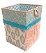 Bacati - Paisley Kids Storage (Collapsible Hamper 14 x 14 x 19 inches, Coral/Aqua)