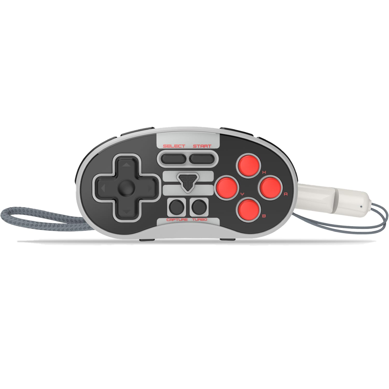 FANTECH Mini Retro Bluetooth Controller Keychain Sized Portable Gamepad for Nintendo Switch, PC, Android and macOS (gray)
