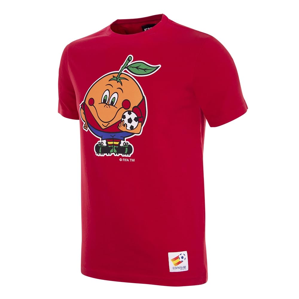 Copa - Camiseta - Hombre - Mascota Mundo España 1982 - Manga Corta - Rojo - 100% algodón - Talla XS