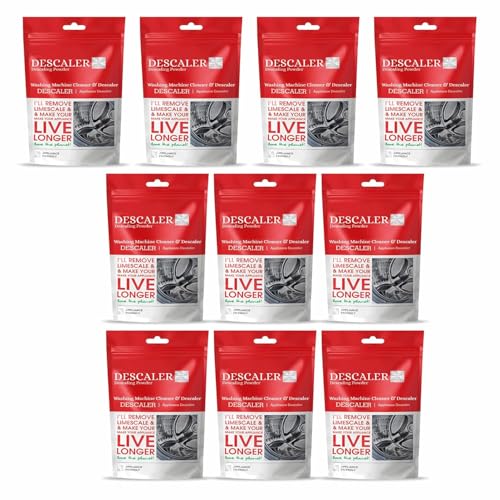 Image of Washing Machine Cleaner, Descale For Washing Machine Front Load and Top Load, Washing Machine Cleaning Powder, Descaling Powder For Washing Machine 100 gm (Packet Of 10)