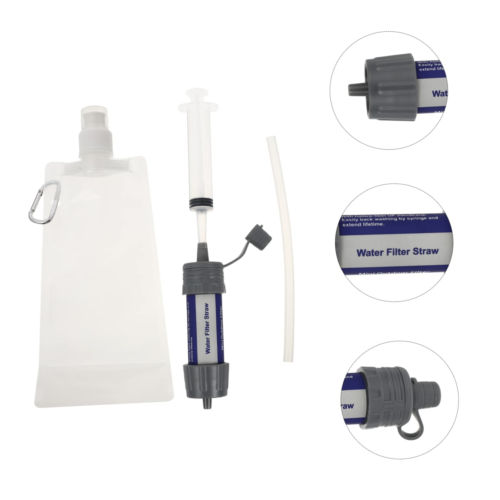 WOONEKY Tragbarer Wasserfilter aus Abs Kleiner Wasserreiniger für Camping und Outdoor Sicher und Präzise Gefertigt Kompakt für Notfall Trinkwasser