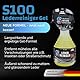 DR. WACK S100 Lederreiniger Gel 500 ml - Reinigungsspray für Motorradbekleidung - porentiefe & schonende Reinigung - Reinigungsmittel für Leder - gründliche Entfernung von Schmutz & Flecken