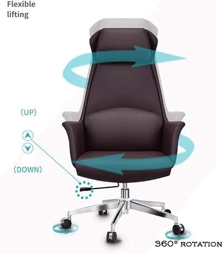 Miniatura 4 de YYDS Silla cómoda para juegos, silla giratoria reclinable para computadora con reposabrazos fijos para dormitorio y sala de estar, silla de oficina