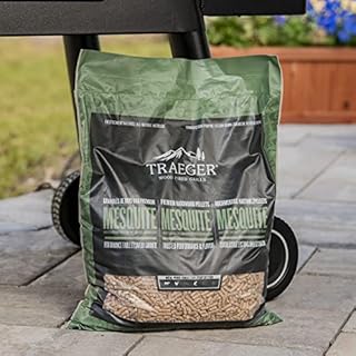 Traeger Mesquite 100% All-Natural Wood Pellets for Smokers and Pellet Grills. BBQ, Bake, Roast, and Grill, 20 lb. Bag