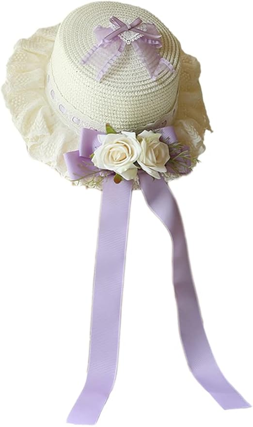 Amazon.co.jp: [トクとユウ] 薔薇 麦わら帽子 ストローハットロリータ