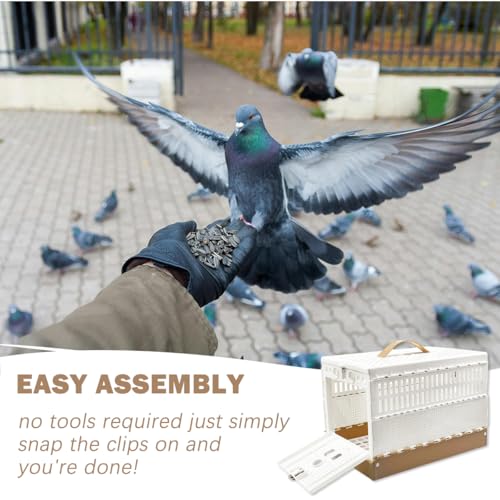 Image of Collapsible Bird Cage Plastic Bird Cage Portable Birds Cages Outdoor Small Birds Cages Suitable for Pigeons Parrots fledglings the Best Choice for Birds to Play and Race Training