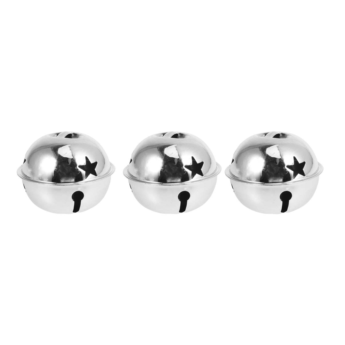 Soimiss Silver 11Pcs Christmas Jingle Bells Rustic Craft Bells For Christmas Tree Wreath Garland Ornaments Holiday Diy Decorations (5Cm)