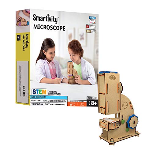 Image of Smartivity Roller Coaster Marble Slide STEM STEAM Educational DIY Building Construction Activity Toy Game Kit & Microscope STEM STEAM Educational DIY Building Construction Activity Toy Game Kit