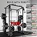 Goimu R1-V4 Power Cage Rack, 2000LB Squat Rack with Cable Crossover System, Multi-Function Weight Cage, Home Gym Workout Machine with More Training Attachments (R1 Power Cage 120lb Weights Black)