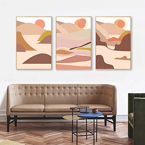Affiche et impression nordique haute définition triptyque géométrique 40x60cm