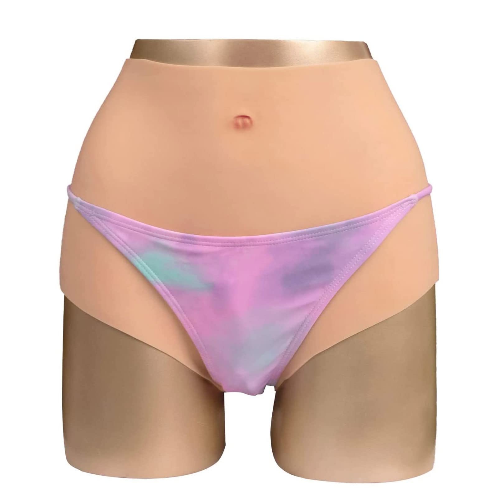 Bragas de Vagina Falsa de Silicona Butt Lifter Hip Enhancer Calzoncillos para Crossdresser Travestis Transgénero Drag Queen Cosplay(Color:Color 2)
