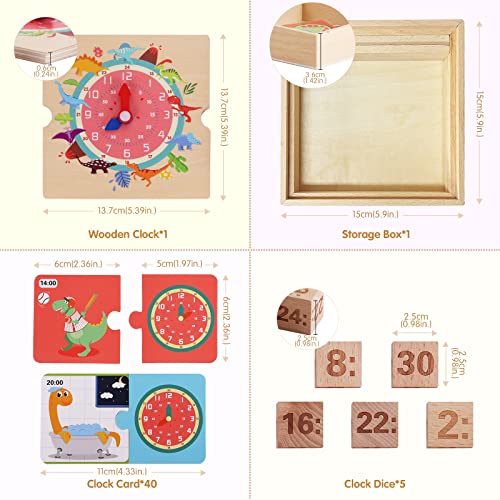 Gagaku Teaching Clocks For Kids,46 Pieces Time Activity Set Telling Time, Homeschool Supplies, Kindergartner Learning Activities Ages 3+ #TOP1