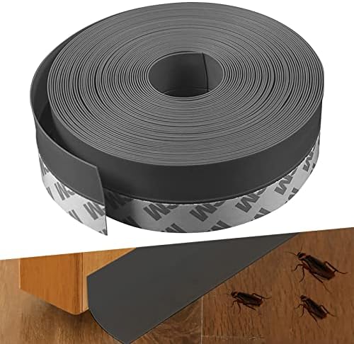 Weather Stripping Door Seal Strip, Ablink Door Weather Stripping for Door Frame, Door Draft Stopper for Bottom, Self Adhesive Door Sealing Strip for Doors and Windows Gaps,Grey,25mm