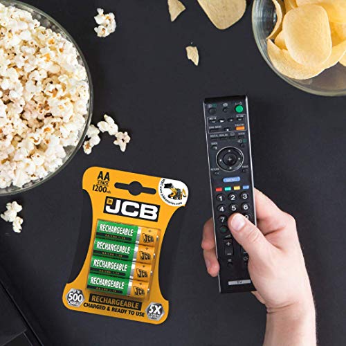 JCB S5452 - Pack de Pilas Recargables (4 Unidades, 1200 mAh), Verde