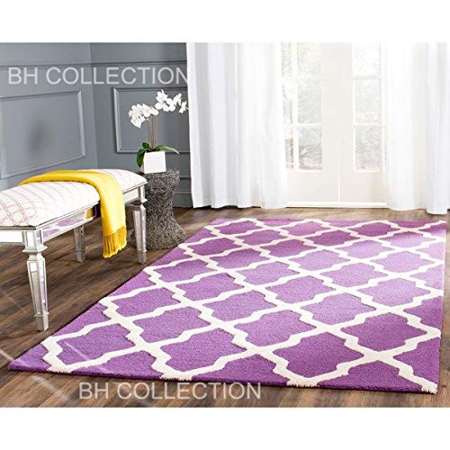Image of Classical Look Plain Handmade Large Carpet with Super Soft & Pure Woolen Carpet for Your BEDROOMS & Living Room with 1 INCH Pile Height 15.0 X 20.0 FEET (450x600 cm) Multi