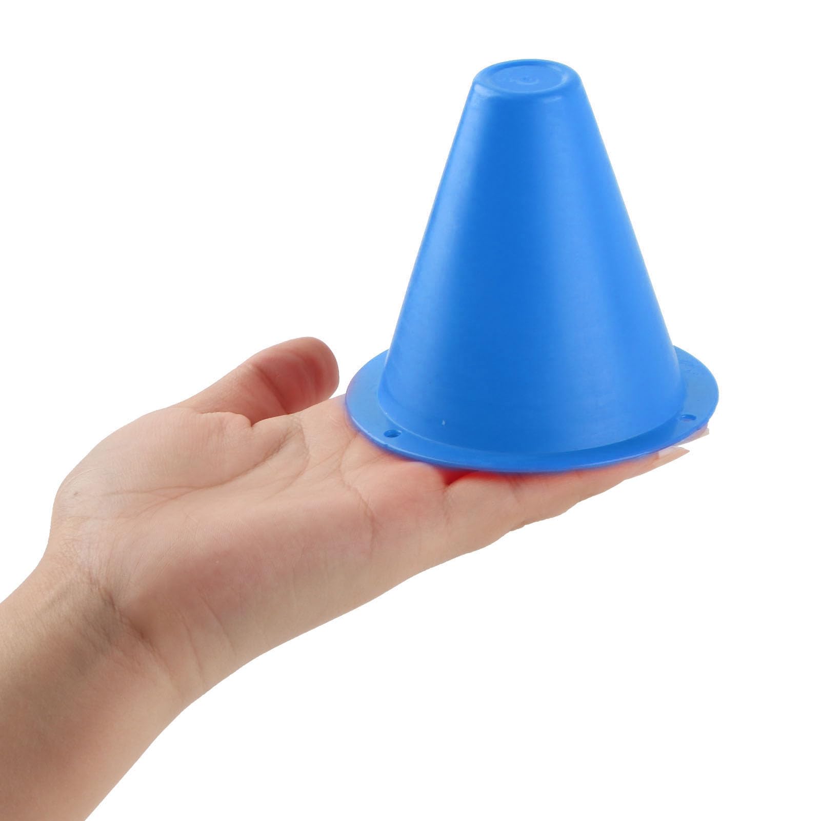 Cocoarm Pack de 10 Cônes de Balisage, Cônes de Balisage Football, Cônes de Signalisation, Aides à L'entraînement, Cônes Multifonctions pour Enfants, Football, Sports équestres(Bleu)
