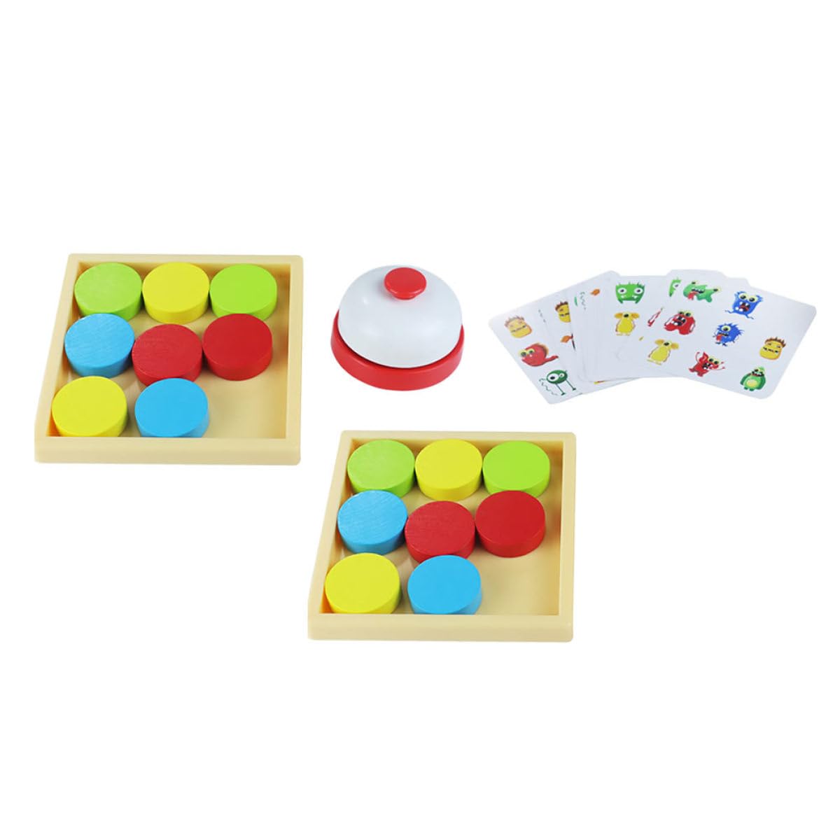 Mikinona Juego de Mesa Educativo de Madera para Niños Bloques de Empuje, sin Esquinas Afiladas y Liviano, Adecuado para Entrenamiento Lógico y Diversión Familiar