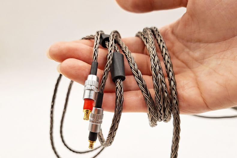 Earmax 16-Strand 4.4mm 2.5mm 6.35mm 6N OCC A2DC Balanced Cable 4.6ft Compatible with ATH-MSR7B SR9 ES750 ES770H ESW950 ESW990H ADX5000 WP900 AP2000Ti AWAS AWKT Earphones