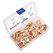 Hilitchi 135-Pcs Open Barrel Wire Crimp Copper Ring Lugs Terminal Connector with 2:1 Heat Shrink Tubing Assortment Kit - OT 5A 10A 20A 30A 40A 50A